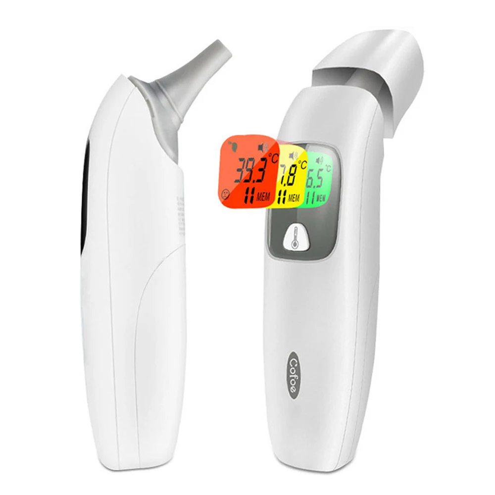 Cofoe Digital Infrared Thermometer Forehead Ear Non-Contact medical Termometro LCD Body Fever Baby/Adult Temperature measure