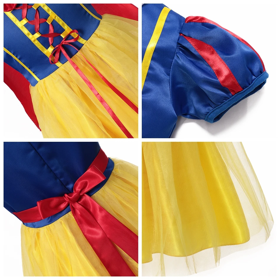 Traje cosplay branco com arco para crianças, vestido de baile emaranhado, vestido de noiva para crianças, roupa de bebê, festa de Halloween, 2-12t