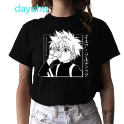 Killua Hunter X Hunter T Shirt Men Funny Summer Tops Cartoon HISOKA MOROW Graphic Tees Harajuku Unisex Anime Hot T-shirt Male