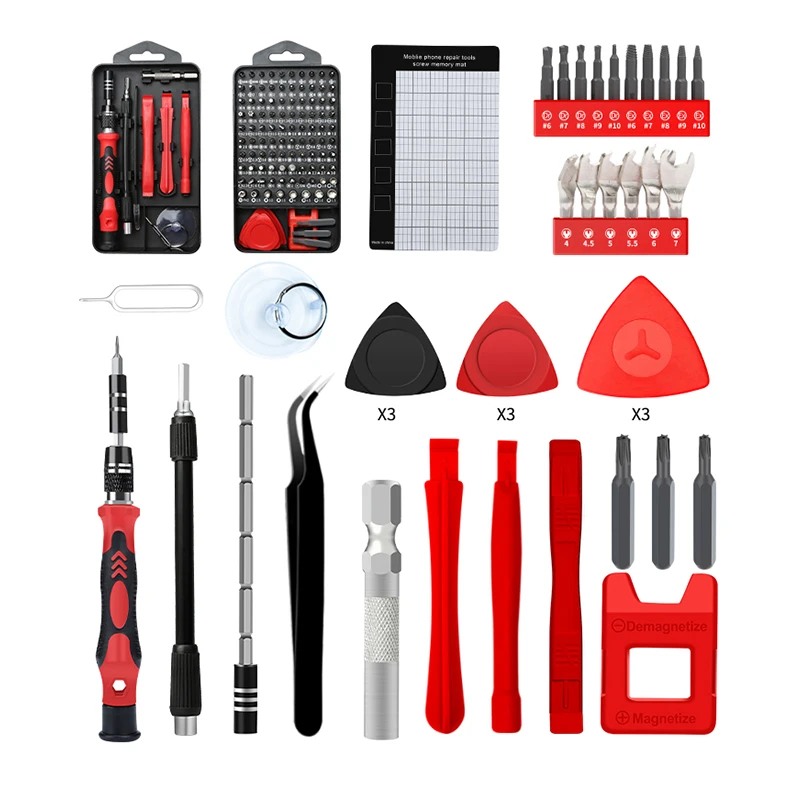 Precision Screwdriver Set 138 in 1 Magnetic Bits Mine Small Portable Hand Tool Kits for Xiaomi Mobile Cell Phone PC Watch Repair