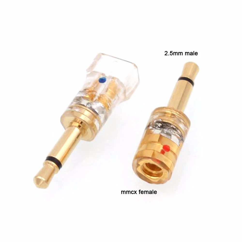 YTER Pair MMCX/.78mm Female to 2.5mm Male Converter Adapter for HE1000 HE560 HE400i Oppo PM-1 PM-2 NightHawk Headphone