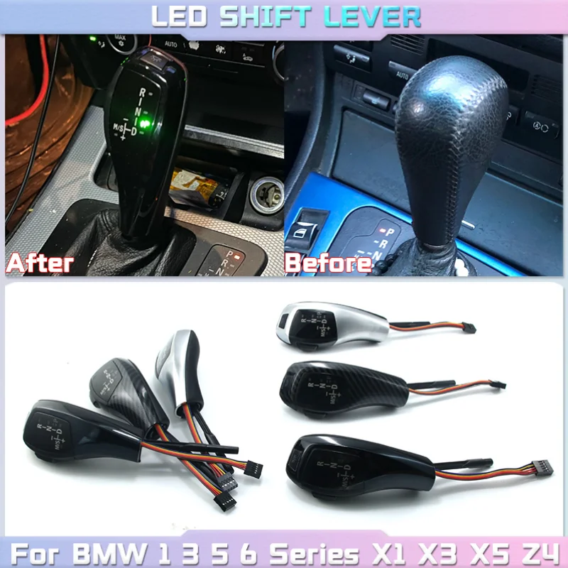 

For BMW 1 3 6 5 Series E38 E39 E46 E60 E61 E63 E64 E81 E82 E83 E84 E90 E91 E92 E93 LED Gear Shift Knob Shifter Lever Accessories