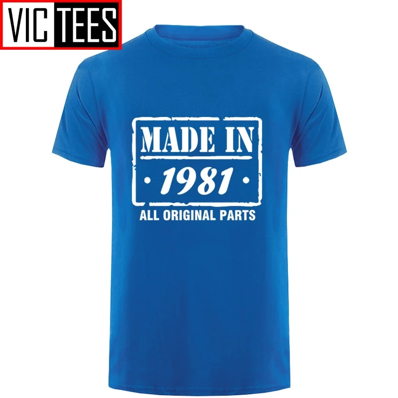 Men T Shirt Made In 1981 Mens Funny T SHIRT mens clothing 37rd Birthday