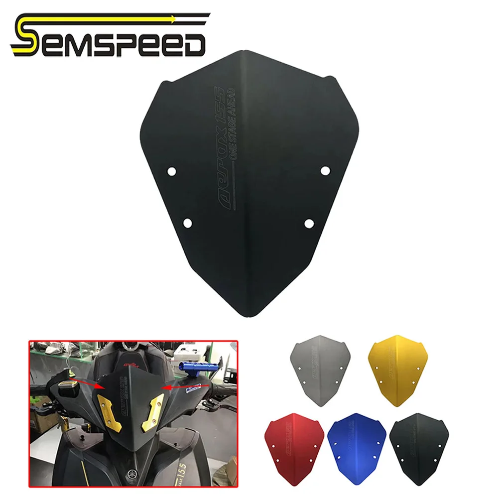 

SEMSPEED Wind Screen Windshield Deflector Decoration Cover For Yamaha CNC Aerox155 NVX155 150 2015-2020 NVX155 NVX150 Aerox 155