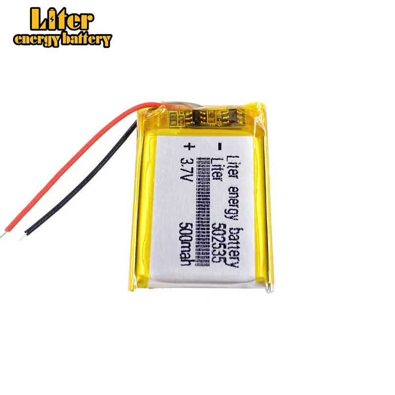 502535   Akumulator litowo-polimerowy Li-Po 3,7 V 500 MA do Mp3 MP4 MP5 GPS mobilny bluetooth