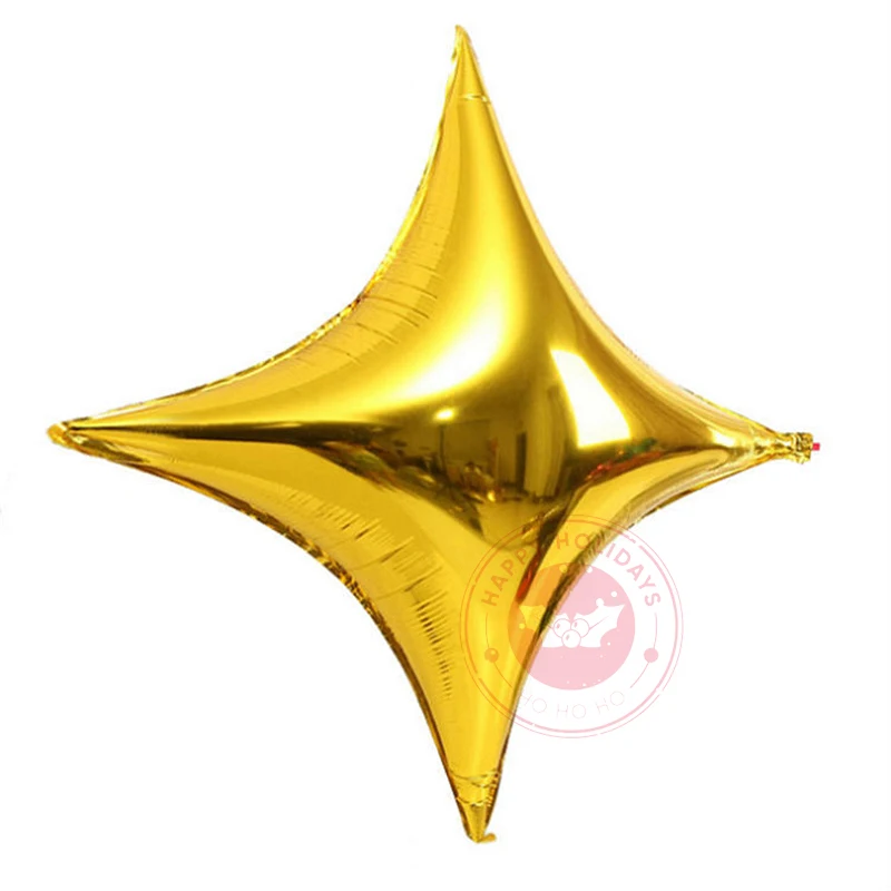 Silver Rose Gold 4-Pointed Star Balloon Children Happy Birthday Party Decoration Gift Classic Toy Baby Air Globos Ball Supplies