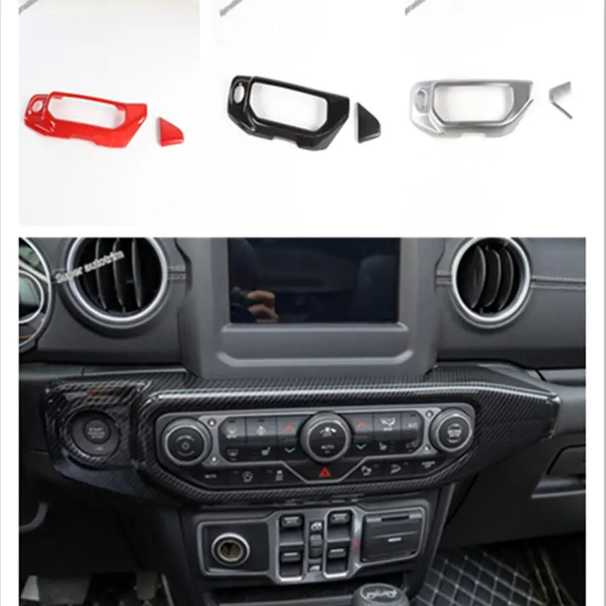 

Lapetus Colorful Center Control Air Conditioning Frame Cover Accessories Interior Trim ABS Fit For Jeep Wrangler JL 2018 - 2022