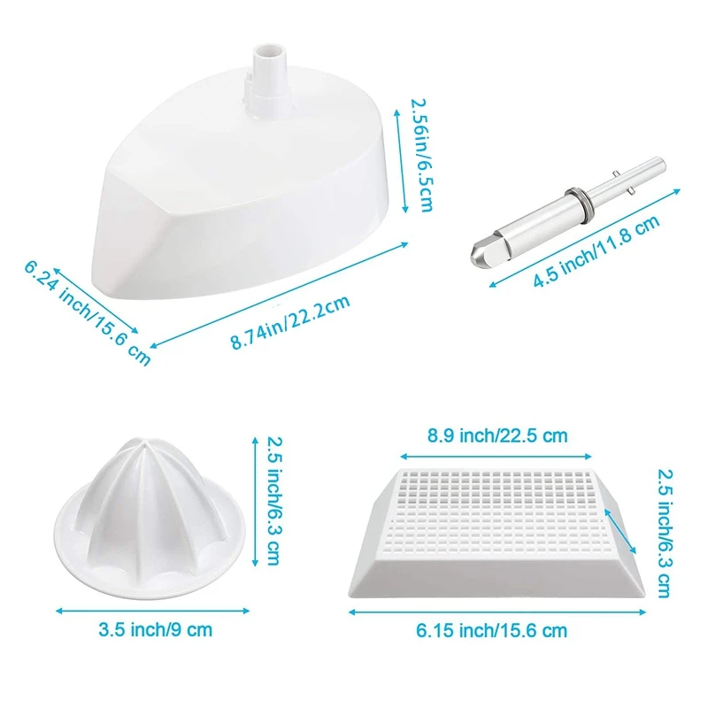 น้ำสิ่งที่แนบมาสำหรับเครื่องผสมอาหารKitchenaid (4.5QT/5QT) เครื่องคั้นน้ำผลไม้Citrusผสมสิ่งที่แนบมาReamerเครื่องล้างจานปลอดภัย