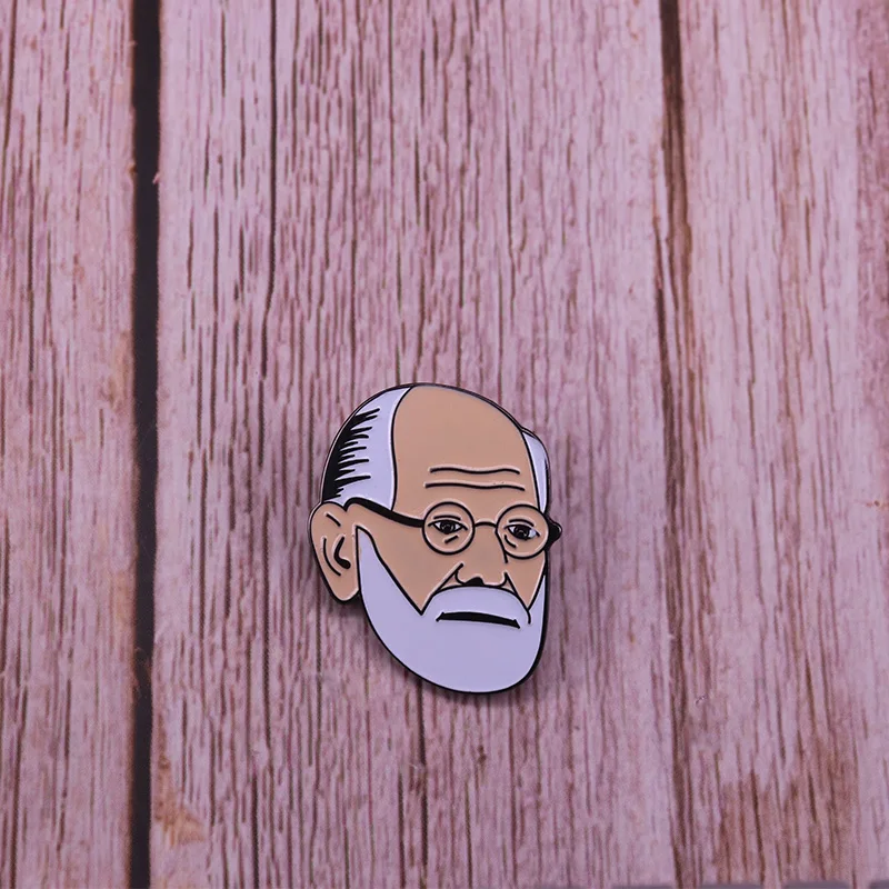 Psychologia Freud płótno emalia pin art odznaka