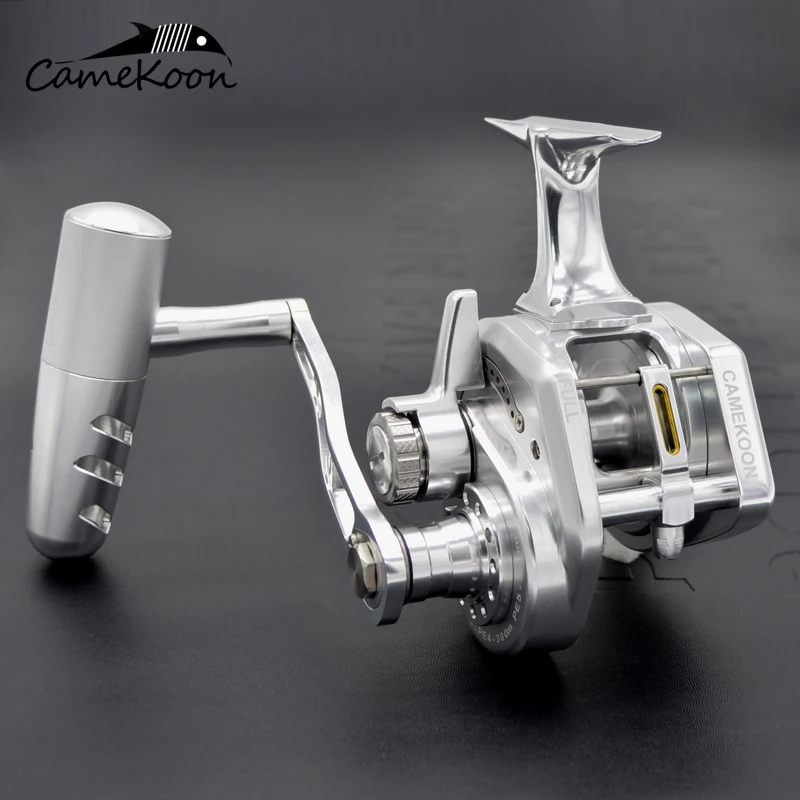 CAMEKOON Drum Fishing Trolling Reel PE5#-350M Large Line Capacity Coil Anti Seawater Corrosion Full Metal Underhead Jigging Reel