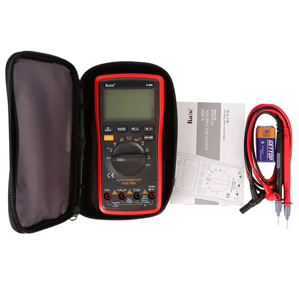 Kaisi K-890/K-9033 المنزلية التلقائي المدى عالية الدقة الرقمية المتعدد اختبار درجة الحرارة مع حماية مضادة للحرق