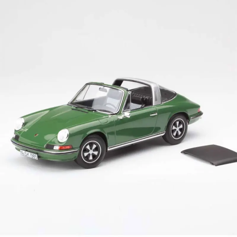 

Fine Rare Edition New Special Die-cast Metal 1/18 German Targa 1973 Model Toy Car Furniture Display Collection Closed Green