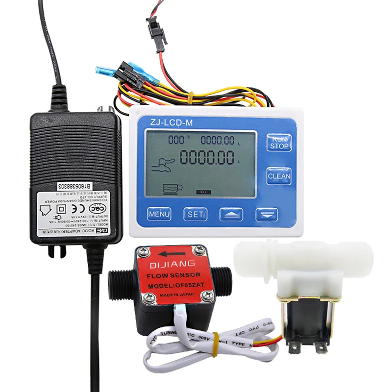 

DN15 Digital Display Flow Quantitative Controller 1/2" Gear Sensor Solenoid Valve Use To Control And Display Liquid Flow