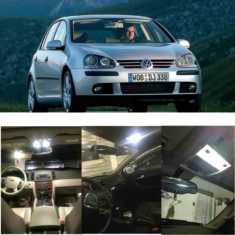 

LED Interior Car Lights For VW golf 5 1k1 hatchback estate 1k5 golf 6 5k1 517 estate aj5 car accessories lamp bulb error free