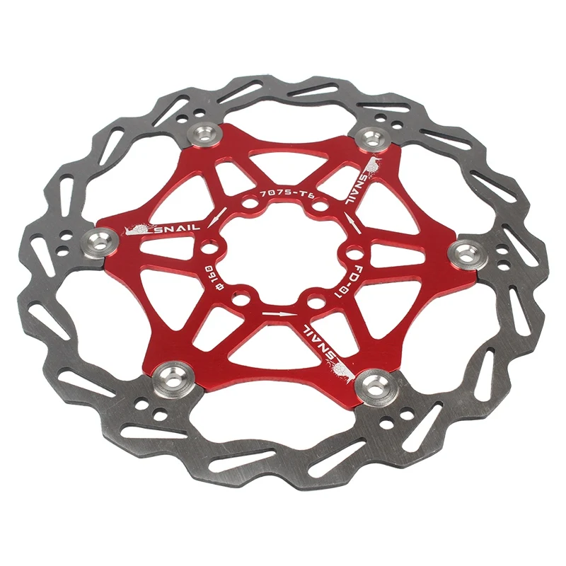 Bicycle Disc Brake Floating Rotors 160/180/203mm Stainless Steel Alloy Six Holes MTB Mountain Bike Disk Plate