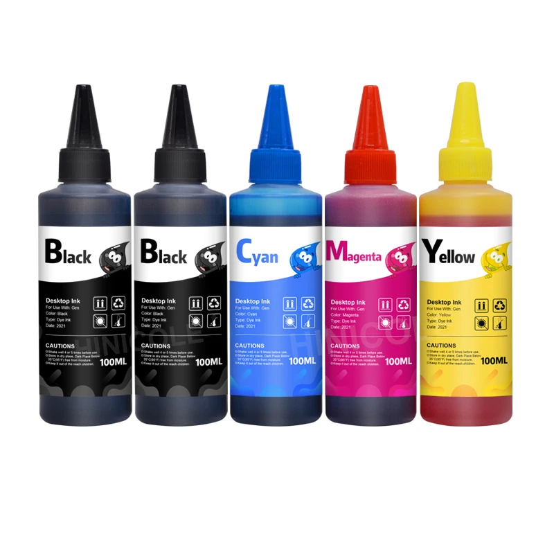 HINICOLE Printer Bottle Ink PGI-550 CLI-551 PGI550 Refillable Ink Cartridges for Canon PIXMA IP7250 IX6850 MG5450 MG5650 MX925