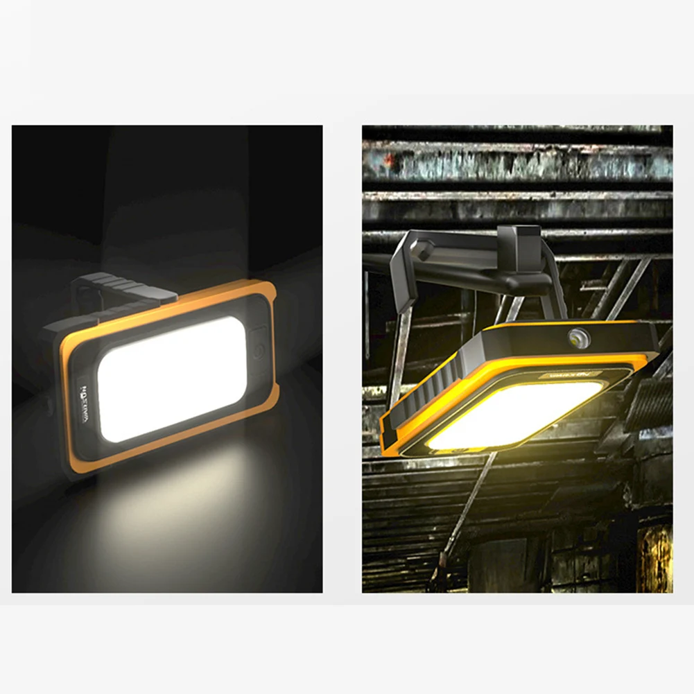 USB Rechargeable Solar Work LED Light COB Work Light Solar Power Portable Flashlight Waterproof Outdoor Camping Light With Hook