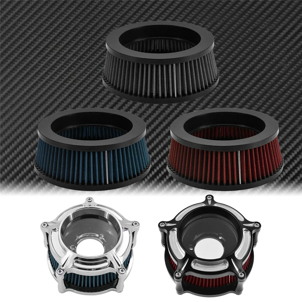 1PC Motorcycle CNC Replacement Air Cleaner Intake Filter System Inner Element For Harley Sportster XL Touring Softail Dyna FXDLS