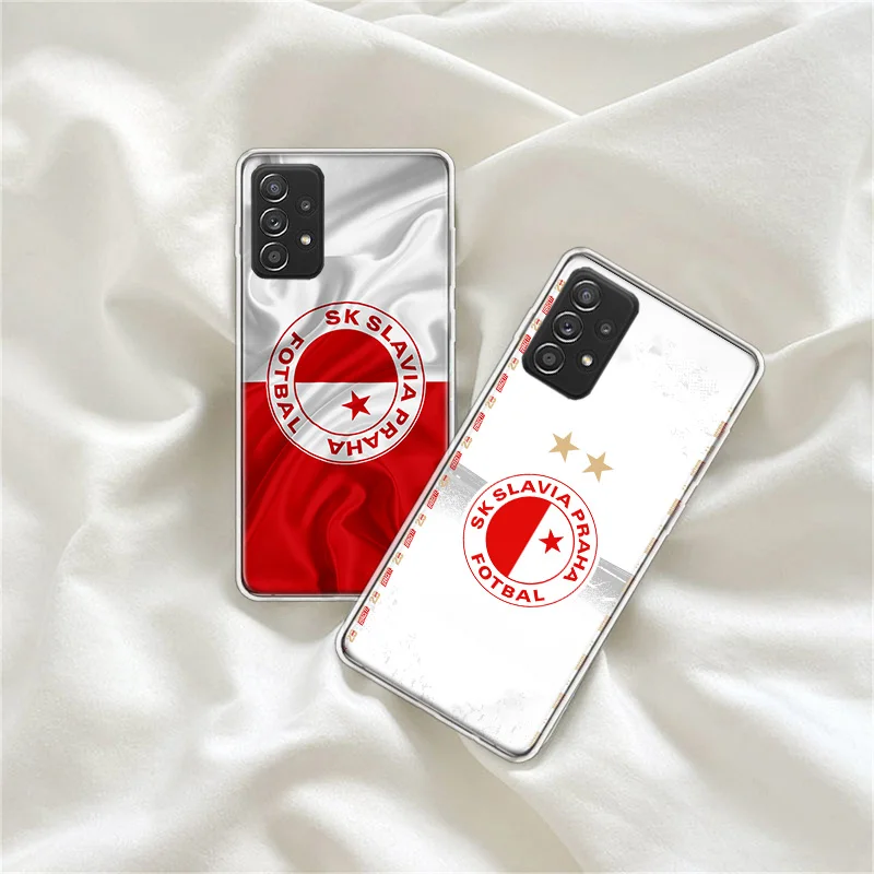 Sk Slavia Praha Czech Republic Phone Case For Galaxy A12 A22 A32 A42 A52 A52S A72 Samsung A73 A53 A33 A23 A13 A9 A8 A7 A6 Plus C