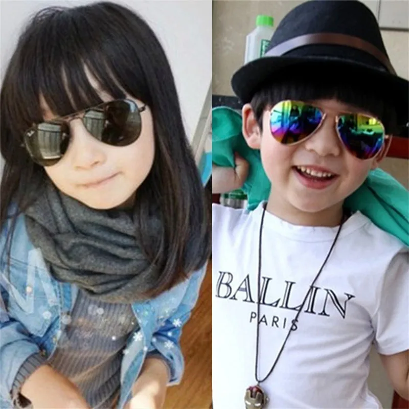 new fashion Sunglasses baby kids Pilot sun glasses metal frame goggles sunglasses for boys girls children