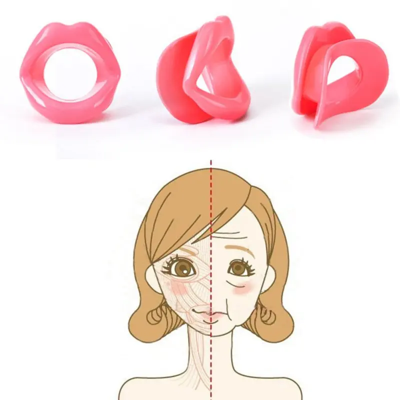 Massage Face-lift Tool Make Up Silicone Rubber Maquiagem Face roller Slimmer Mouth Muscle Tightener Anti-aging Anti-wrinkle