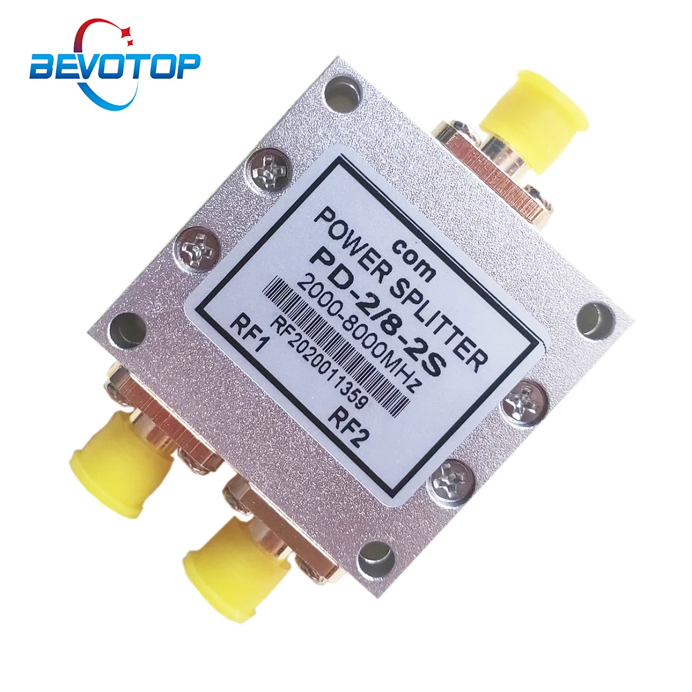 Divisor de potencia SMA Microstrip, un punto, dos, 2-8GHz, RF, combinador WIFi, 10W