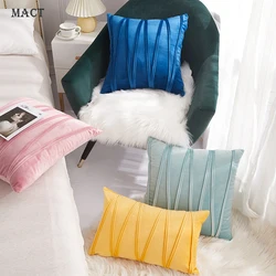 MACT-Listrado Velvet Jogar Pillow Covers, Monocromático Caso Almofada, Soft Fronha Quadrada, Sofá Decorativo, Home Party, 40x60, 45x45