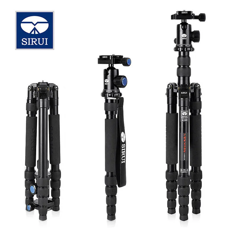 Sirui A1005 Travel Camera Tripod Mini Lightweight Aluminum Tripod For DSLR SLR Canon Nikon Sony Olympus DV with Carry Bag