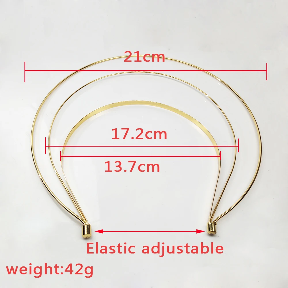 AINAMEISI Unique Design Bridal Tiara Crowns Multi-layer metal Headbands  For Women Rose Gold Wedding Hair Jewelry Accessories