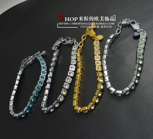 HOT SELLIN DYRBERG/KERN trendy  Crystal bracelet gold and silver color bracelet IN STOCK