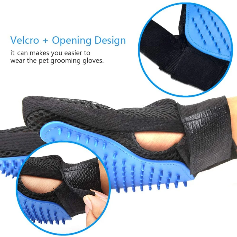 Pet Silicone Dog Pet brush Glove Grooming Brush Pet Grooming Glove Cat Bath Cat cleaning Supplies Pet Glove Cat comb Accessoies