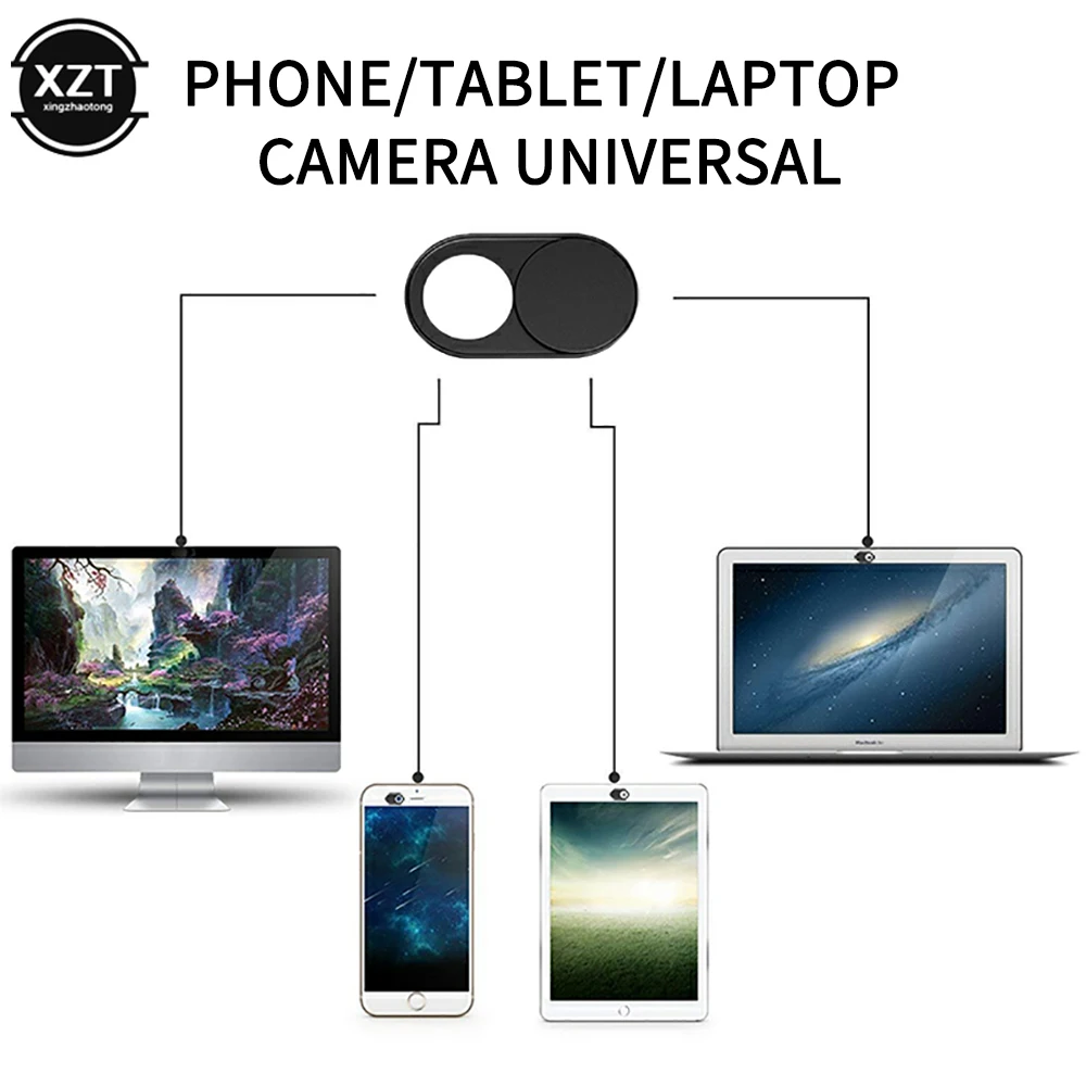 Universal WebCam Cover Shutter Magnet Slider Metal Ultra Thin Camera Cover for Web Cam Phone PC Laptop Lens Privacy Sticker