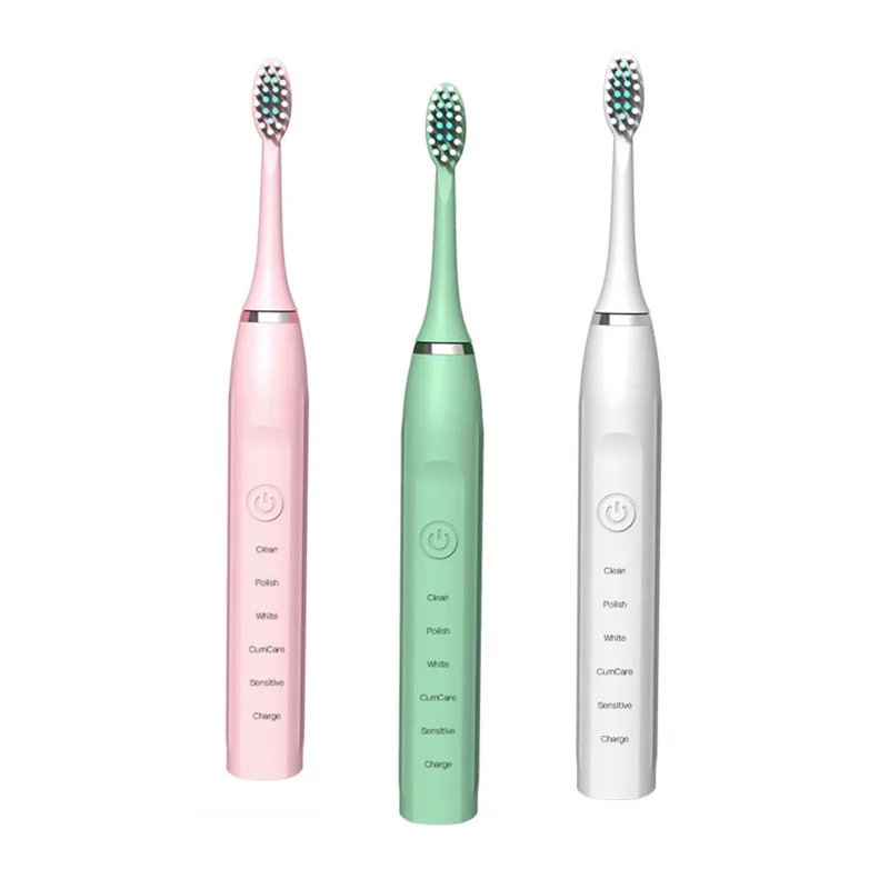 Upgrade Adult Sonic Electric Toothbrush 5 Mode IPX7 Waterproof USB Rechargeable 2 Minutes Timer with Brush Replacement Heads