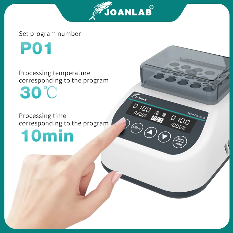 Incubadora termostática portátil de banho com mostrador digital, equipamento de laboratório com bloco de aquecimento, 0.2ml, 0.5ml, 1.5ml, 2ml,