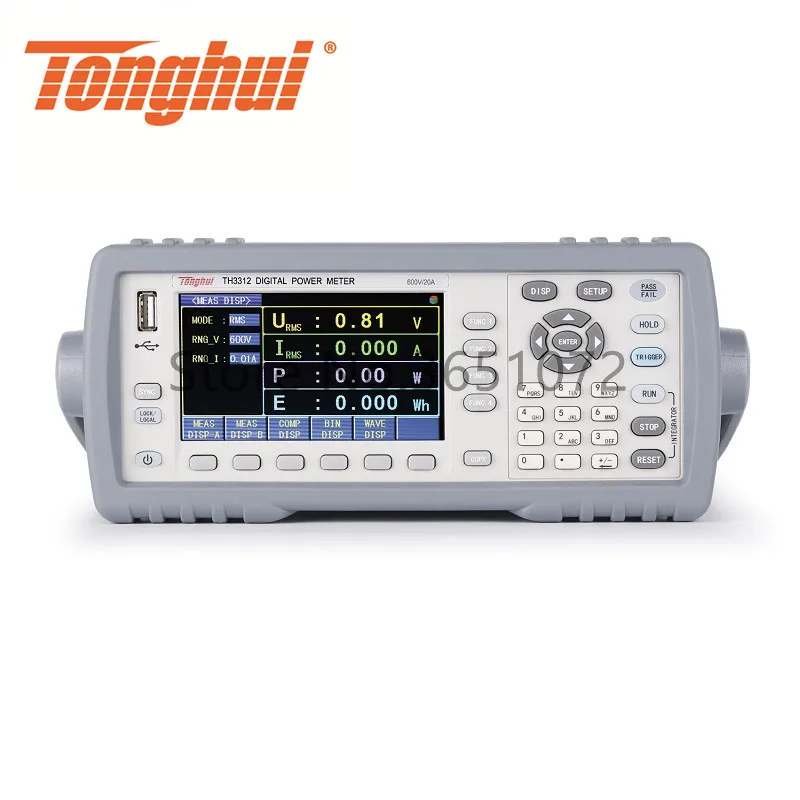 TH3312 Power Meter AC/DC 5-600V 10mA-20A, 0.01W-12kW with Power Test, Oscillogram, Harmonic Analysis and Harmonic Histogram