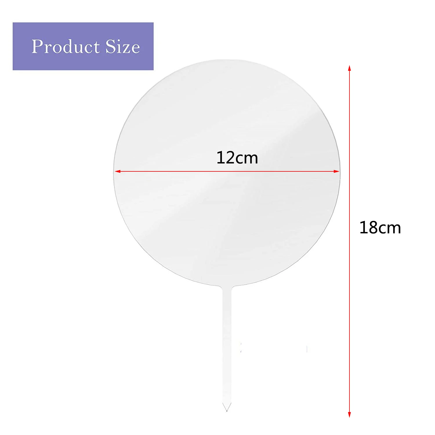 Round Acrylic Cake Toppers Clear Blank Circle DIY Cake Topper for Wedding Birthday Party Anniversary Cake Decorations Tools