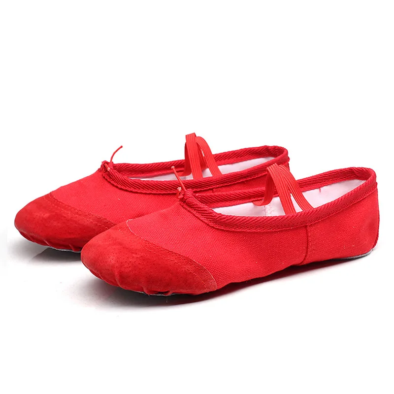 Zapatillas de Yoga suaves para niña y mujer, zapatos de baile de Ballet, gimnasio, de lona, para profesores, novedad