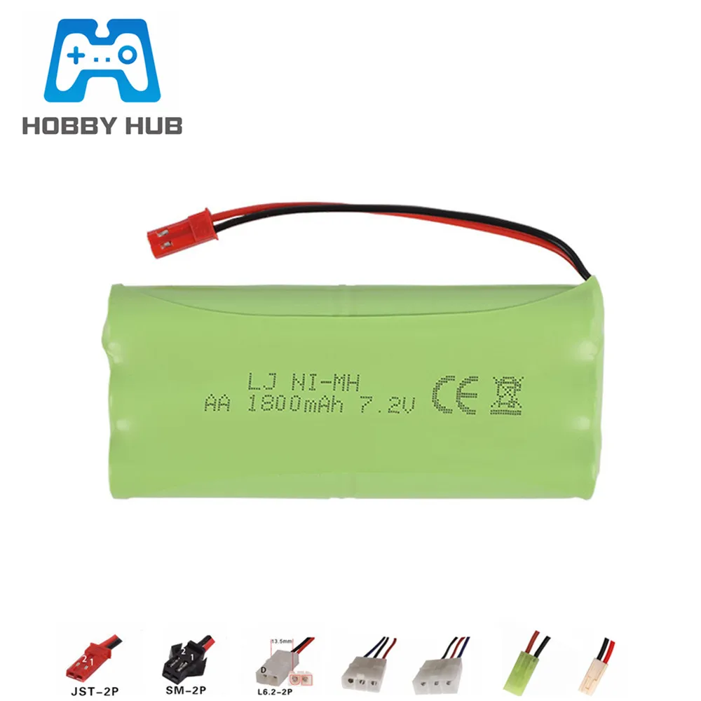 7.2 V 1800 MAh Pin NiMh Cho RC Đồ Chơi Xe Pháo Xe Tăng Đoàn Tàu Robot Ni-MH AA 700 MAh 7.2 V pin Sạc Dự Phòng Con 1 RC Thuyền