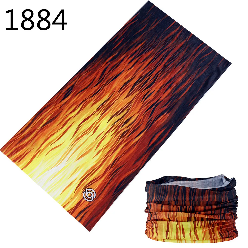 Fire  Seamless Headscarf  Bicycle Motorcycle Riding Turban Novelty Bandanas Magic Headband Veil Multi Scarf Scarves