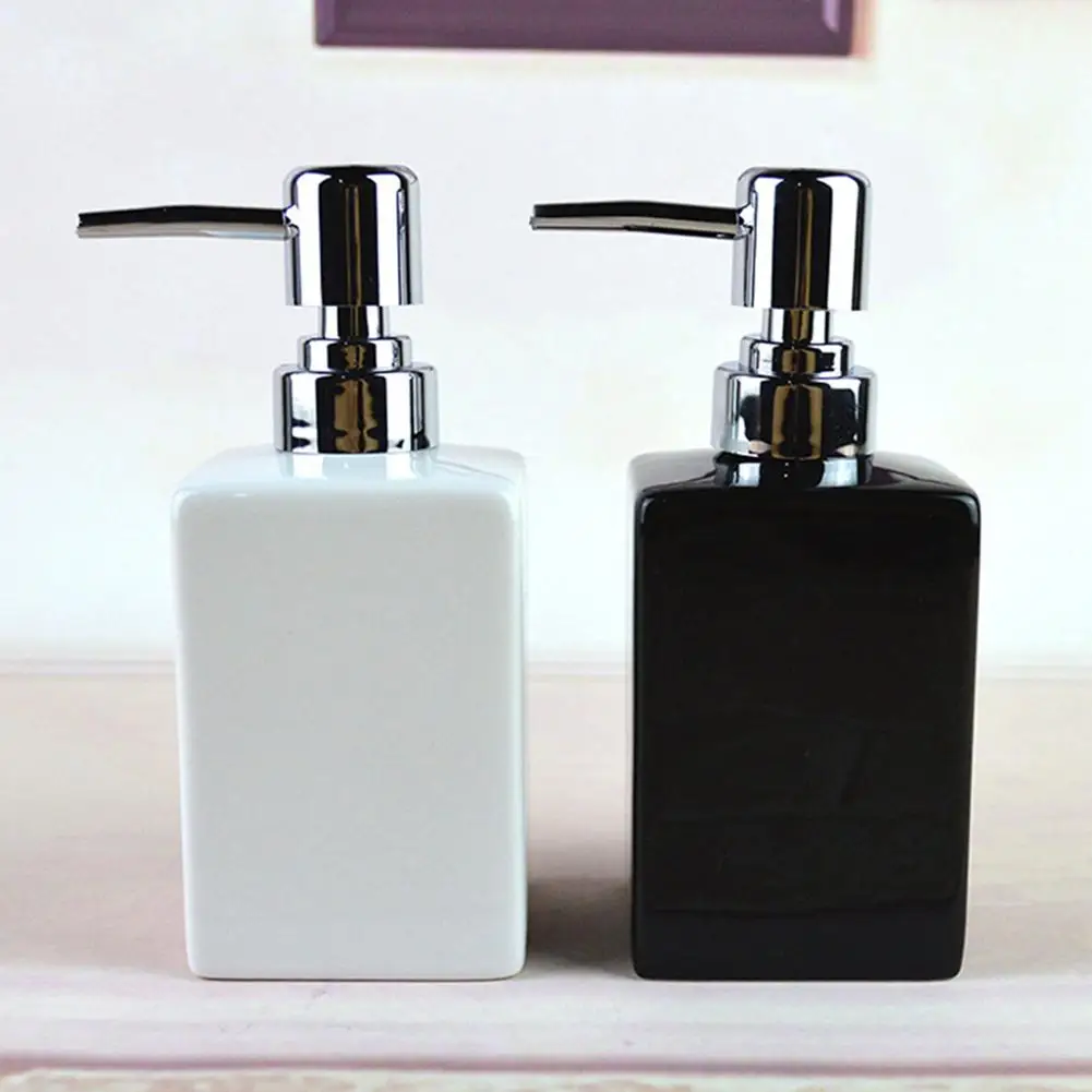 320ml Bathroom Kitchen Ceramic Lotion Liquid Soap Dispenser Bottle Container