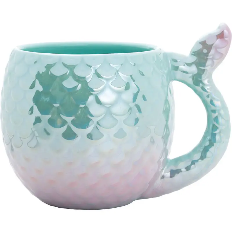 Mermaid Mugs Shiny Ceramic Water Cup Teacup Coffee Mugs Creative Home Decor