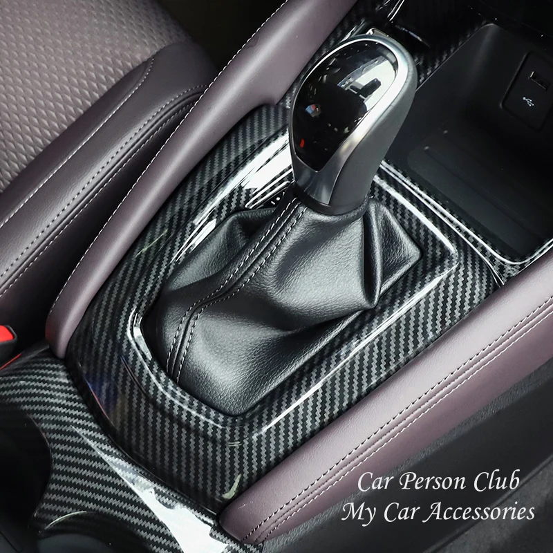 For Nissan Qashqai J11 2016-2021 Car Gear Box Shift Panel Cover Water Cup Holder Trims Car Styling ABS Carbon Fiber Accessories