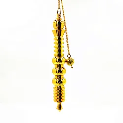 Big Dowsing Pendulum for Reiki Healing Divinatio brass Metal Pendent Spiritual Wicca Men Amulet Screw Shape Pendule Radiestesia