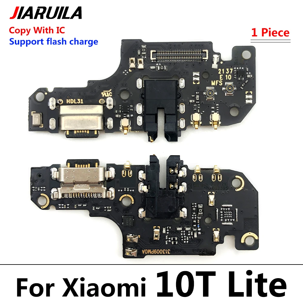 USB Charging Port Board Flex Cable Connector Parts For Xiaomi Mi 10 Lite / Mi 10T 9T 11T Pro Lite Microphone Module