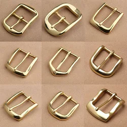 1pcs Solid Brass 3.5cm Belt Buckle Belt Buckle For Men Stainless Steel Single Pin Belt Half Buckle DIY Leather Craft Buckle