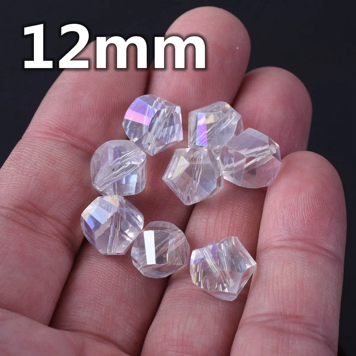 Twist Faceted Crystal Glass 4mm 6mm 8mm 10mm 12mm Loose Spacer Beads Lot Colors  for Jewelry Making DIY