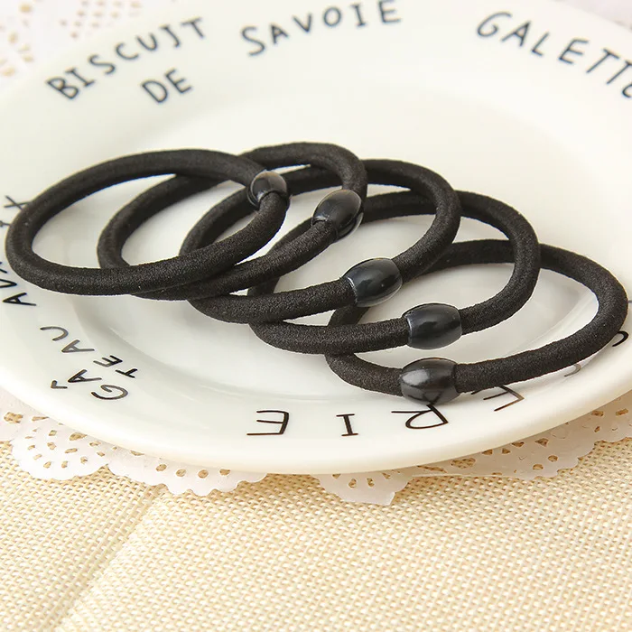 5pcs/set Ultra-Stretch tou sheng Rough Seamless Hair Band Black Rubber Band for Tying Hair Hair Band Durable Hair Headdress