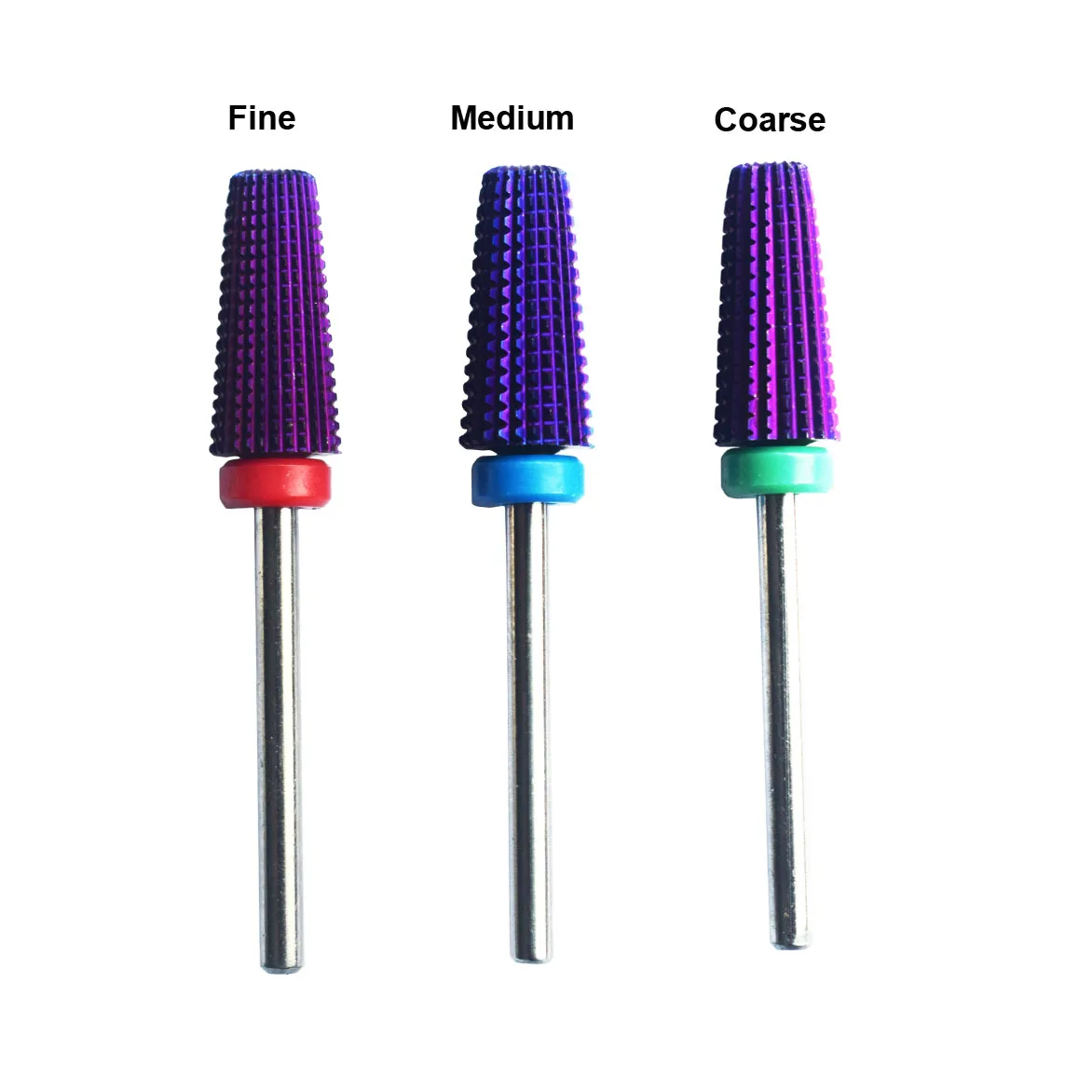 1Pc Purple Tungsten Carbide Nail Drill Bit 5 In 1 Tapered Drills Milling for Manicure Remove Gel Acylics Nails Accessories Tools