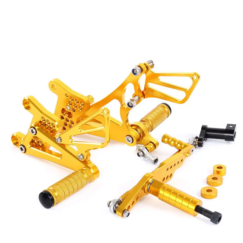 Motorcycle CNC Aluminum Adjustable Rear Set Foot Pegs For YAMAHA YZF R1 2007 2008 YZF-R1 YZFR1