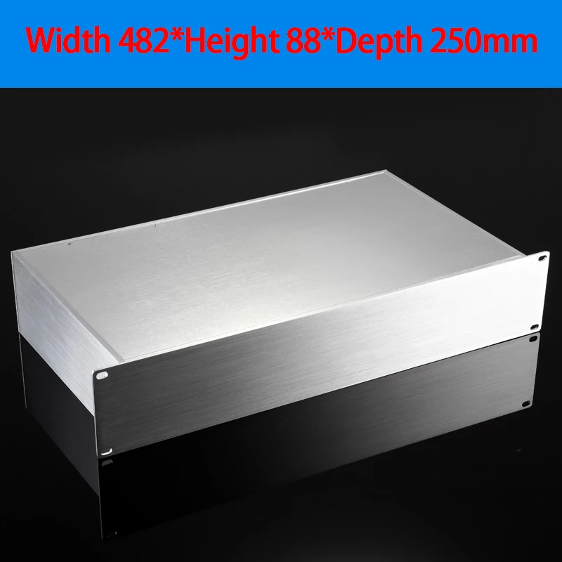 

KYYSLB 482*88*250mm Amplifier Aluminum Chassis Industrial Instrument Case Shell Length and Width Openings Can Be Customized